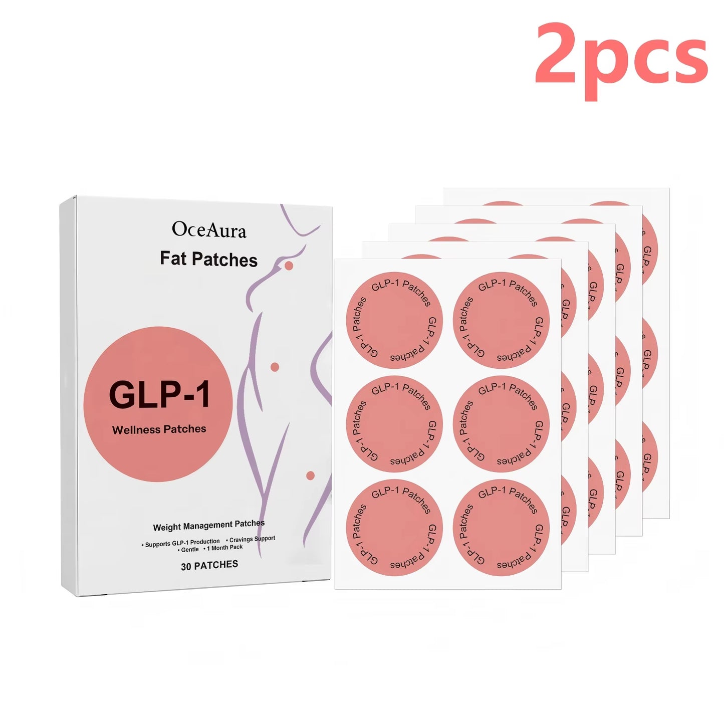 GLP-1 Patches Appetite Control Belly Fat Burner Weight Loss Insulin Regulator Control of Weight Sculpting Shaping Body